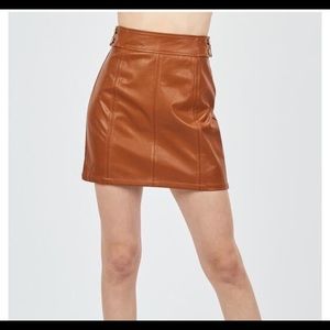 Spice Leather Skirt (Camel)🍁🌆🔥